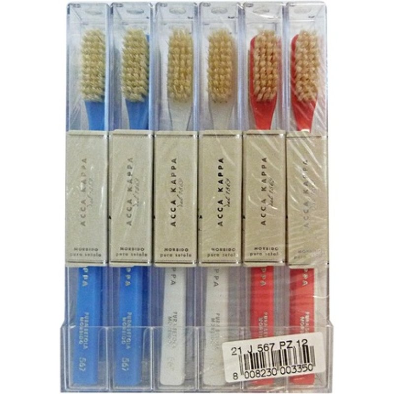 Acca Kappa Soft Toothbrush Pura Setola 567 for Teeth and Face