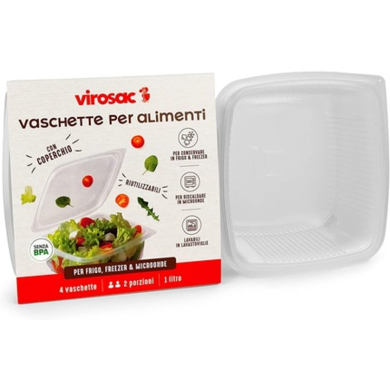 Virosac 112742 Seed Trays Microwave And Freezer, 18 X 35 X 7 Cm, 4