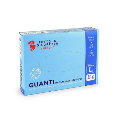 VIROSAC Disposable Gloves in Box of 200 TPE - Size L