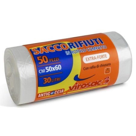 Virosac Trash Bags 50x60 Transparent 50