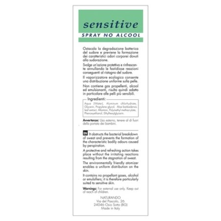 Naturally Resistant SENSITIVE SPRAY 100ml Prevents Bad Odors for Sensitive Skin