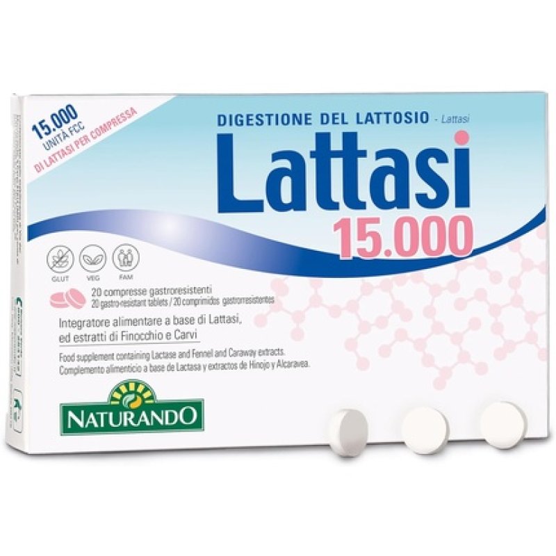Lactase 15000 Dietary Supplement 20 Capsules