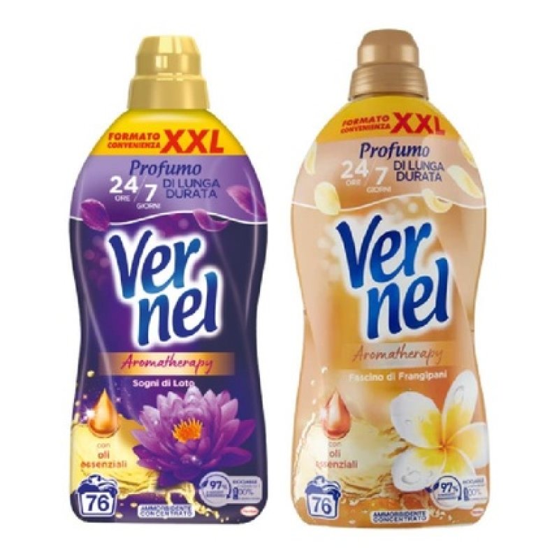 Vernel Fabric Softener 1900 ML Concentrated 76, Black and Yellow