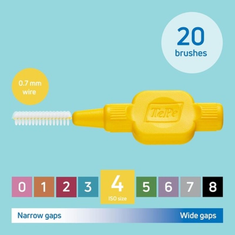 Tepe Interdental Brush Original Yellow 0.7mm 20pcs