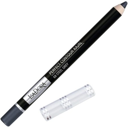 IsaDora Perfect Contour Kajal Grey Eyeliner Pencil Soft Intense Hypoallergenic Long Lasting Eye Liner 68 Steel Grey