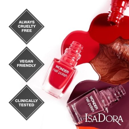 IsaDora Quick-Drying Nail Polish Long-Lasting and Easy to Apply Individual Nail Design Vegan Nail Polish Red Plum