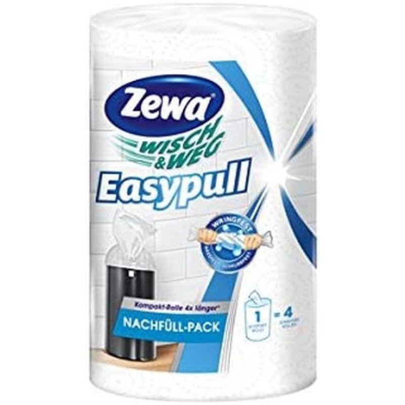 Zewa Wisch Und Weg Easypull Refill Roll For Mobile Paper Dispenser, Powerful Suction