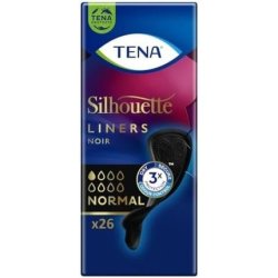Tena Silhouette Normal Black Incontinence Panty Liners 26 Pieces