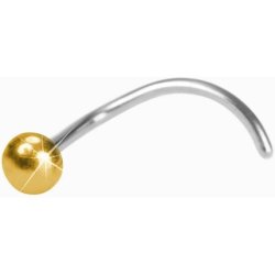 Blomdahl Hypoallergenic Golden Titanium Ball Nose Jewelry