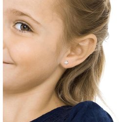 Blomdahl Hypoallergenic Silver Titanium Star Stud Earrings 8mm Silver