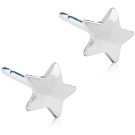 Blomdahl Hypoallergenic Silver Titanium Star Stud Earrings