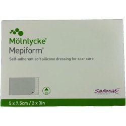 Mepiform Sterile Self-Adherent Soft Silicone Dressing for Scar Care 5 x 7.5 cm