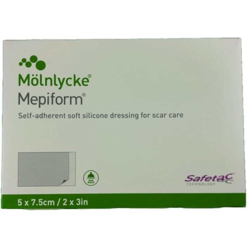 Mepiform Sterile Self-Adherent Soft Silicone Dressing for Scar Care 5 x 7.5 cm