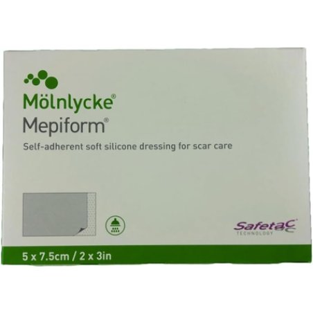 Mepiform Sterile Self-Adherent Soft Silicone Dressing for Scar Care 5 x 7.5 cm