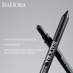 IsaDora Perfect Contour Kajal Black Eyeliner Pencil for Smokey Eyes Forest Green