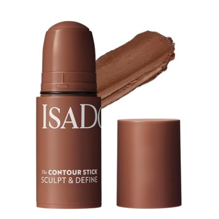 IsaDora Stick'n Brush Contouring Stick with Brush Matte Natural Contour 2-in-1 Cream Contour Stick and Brush Warm Mocha