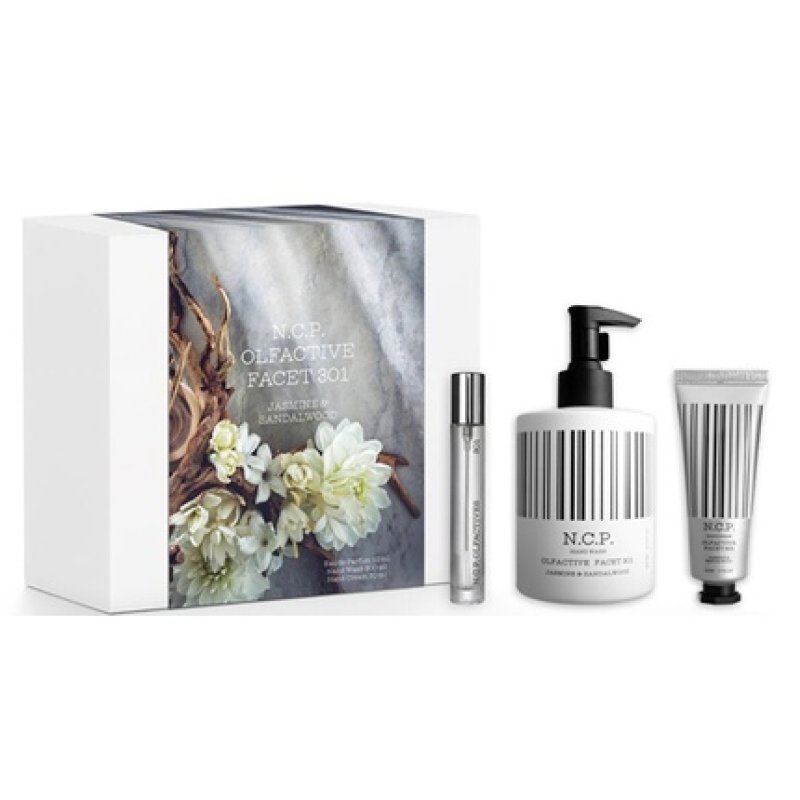 301 Jasmine & Sandalwood - Eau de Parfum 10 ml Liquid Soap 300 ml Hand Cream 50 ml
