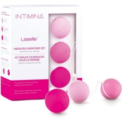 Intimina Laselle Routine Set with Balls - Three Pelvic Floor Weights (28g, 38g, 48g) - Intimate Product for Pelvic