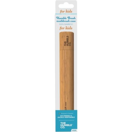 The Humble Co. Bamboo Toothbrush Case for Kids Biodegradable Eco-Friendly Vegan Dentist Approved