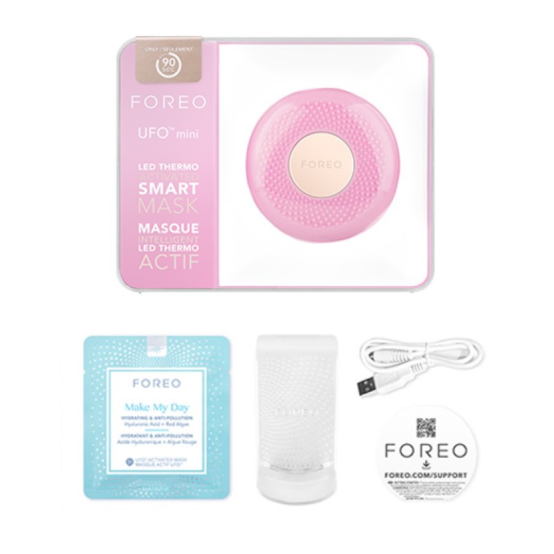 Foreo UFO Mini skin care appliance Skin light therapy Pink