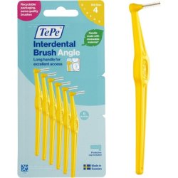Tepe Interdental Brush Angle Yellow 0.7mm Plaque Remover - Pack of 6