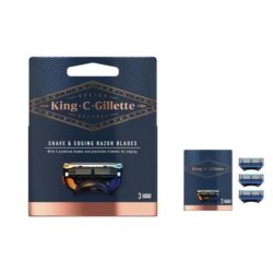Replacement Blades for Lametta King C Gillette Shave & Edging Razor 3 Pieces