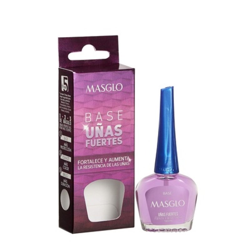 MASGLO Nail Base Coat Strong Nails 0.5 Fl. Oz.