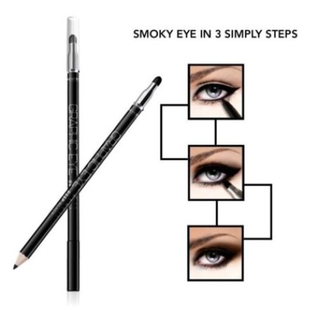 Automatic Eyeliner Pencil with Sponge - Black