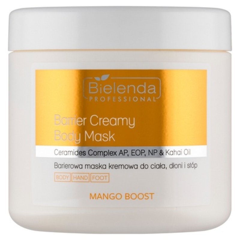 Bielenda Professional Mango Boost Barrier Cream Mask For Body, Hands, And Feet 600g