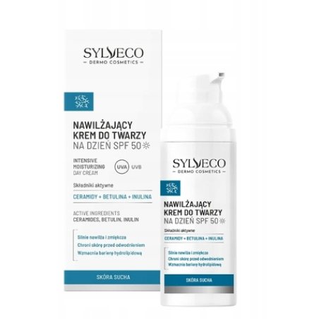 Sylveco Dermo Skin Dry Moisturizing Face Cream For Day Spf 50 - 50 Ml