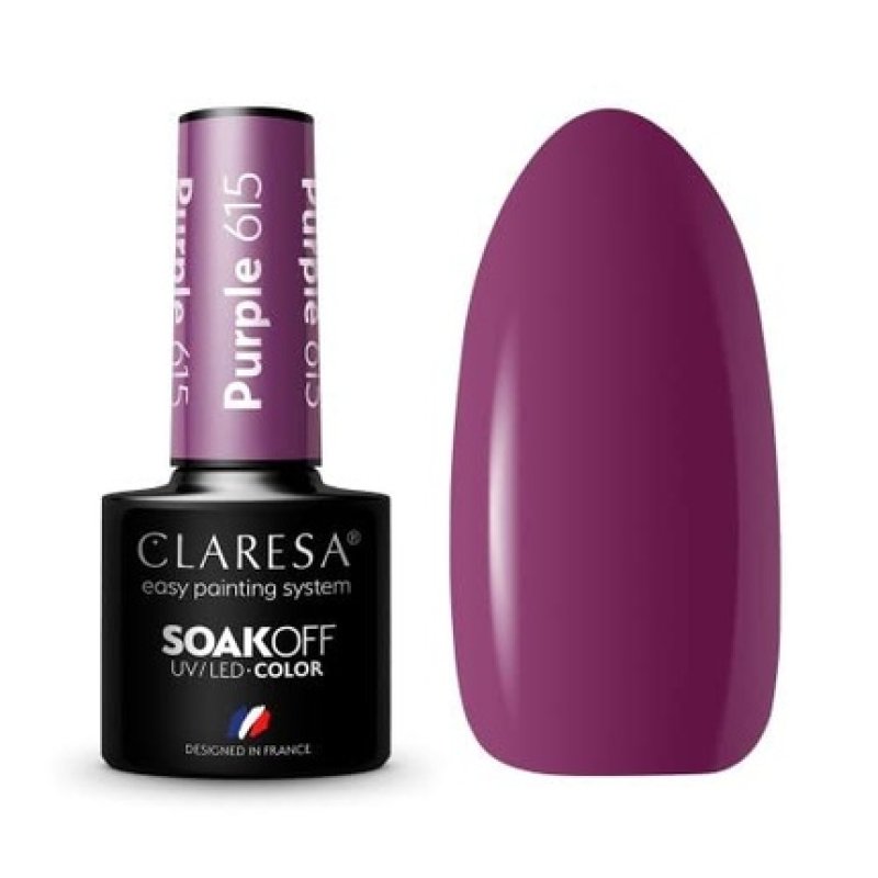 Claresa 615 Purple UV Nail Polish 5ml