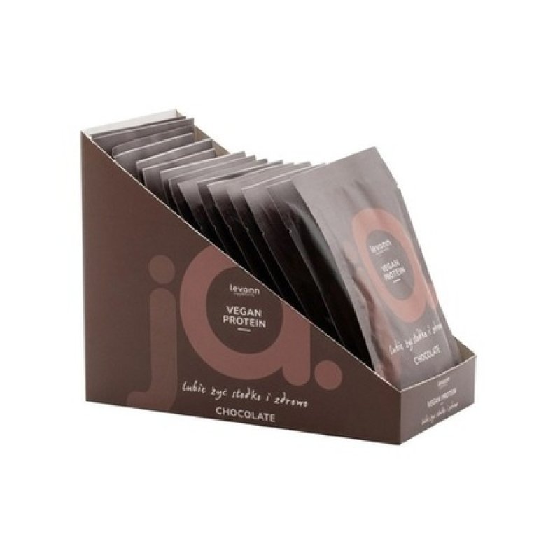 LEVANN BIAŁKO WEGAŃSKIE "JA" CZEKOLADA 15 SASZETEK