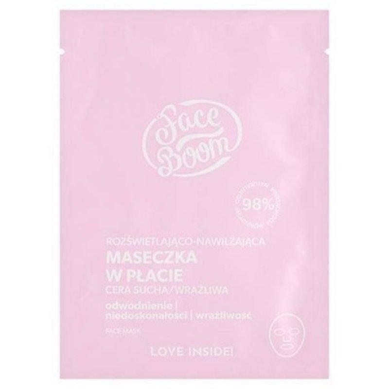 Bielenda Faceboom Brightening and Moisturizing Sheet Mask 15g