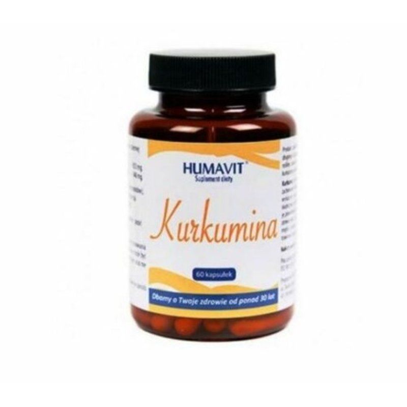Humavit Kurkumina Herbal Supplement 60 Capsules for Nervous System, Immune System, Stress, Circulation, and Liver Health