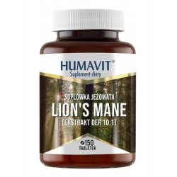 Humavit Lion's Mane Hericium Erinaceus Brewer's Yeast, 150 Tablets