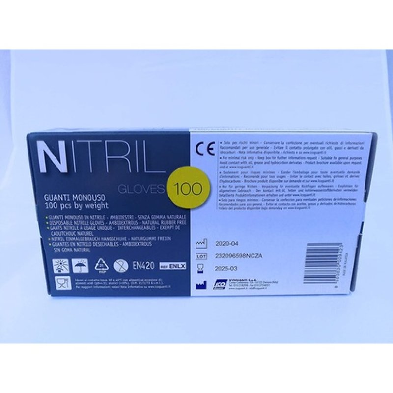 Tulip Disposable Gloves - Nitrile Powder Free Gloves, X-Large - Pack Of 100