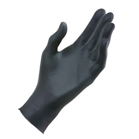 Tulip Top Black Nitrile Disposable Gloves Powder-Free 100 Pieces XL 9/9.5