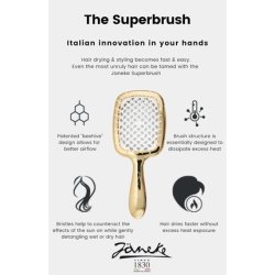 Janeke Superbrush Pastel Pink Body Curly Brush