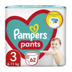 Pampers Pants 6-11kg size 3-MIDI 62pcs
