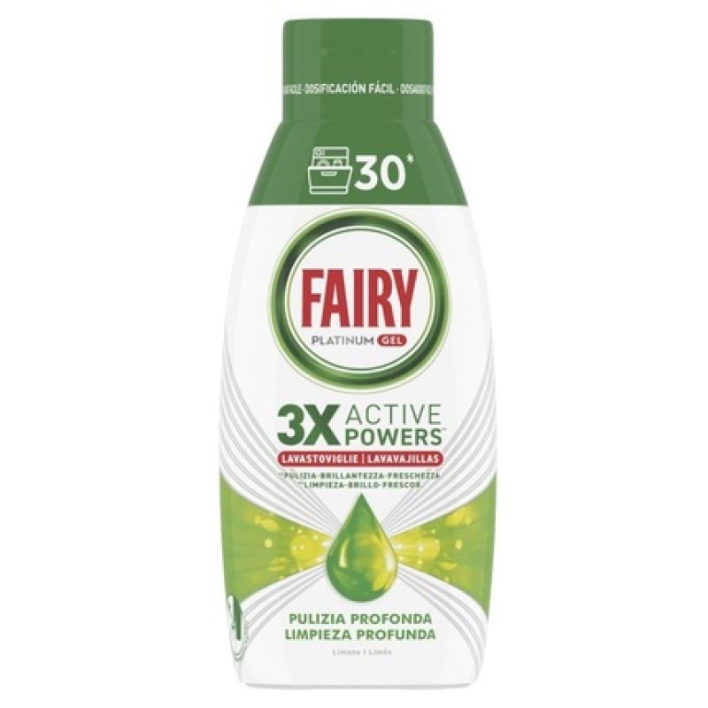 Fairy Gel Dishwasher 600ml Platinum Lemon P