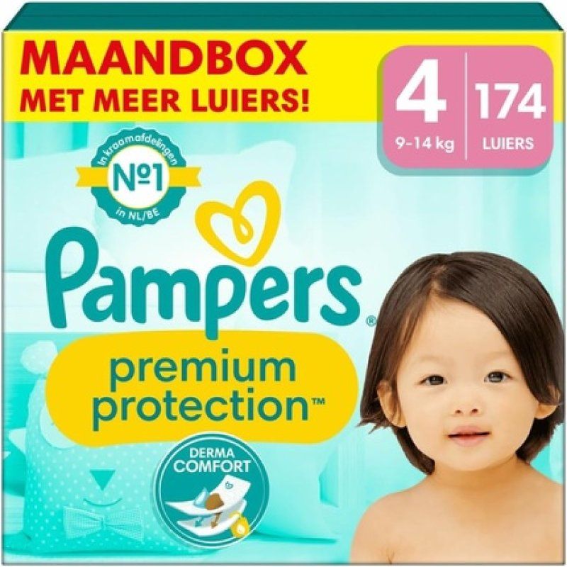 Pampers Baby Nappies Size 4 Premium Protection Maxi 174 Pieces Monthly Box