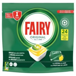 Fairy Tabs Lemon Dishwasher Tablets - 24 Pack