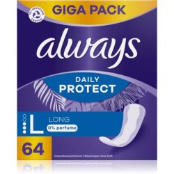 Always Daily Protect Long Panty Liners - Unscented, 64 pcs