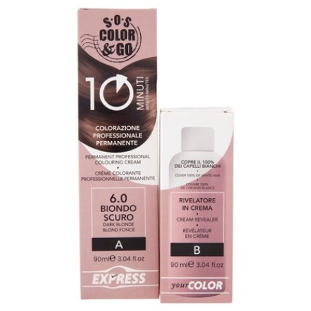 Sos Color Go 10 Minutes Professional Permanent Hair Color 60 Dark Blonde