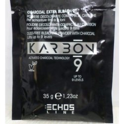 Echos Line Carbon 9 Bleaching Powder with Charcoal Lightens Up to 9 Shades