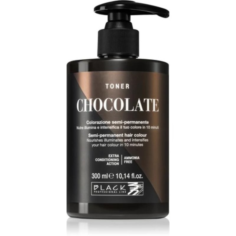 Black Professional Line Crazy Toner Natural Shades Chocolate Semi Permanent Hair Colour 300ml