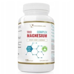Progress Labs Magnesium Trio Complex Dietary Supplement 120 Capsules