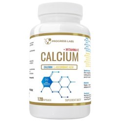 Progress Labs Calcium Vitamin C Dietary Supplement 120 Capsules