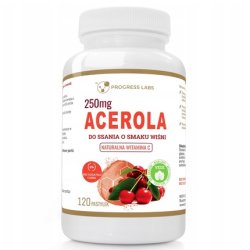 Progress Labs Acerola Natural Vitamin C Cherry Dietary Supplement 120 Tablets