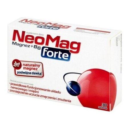 NEOMAG FORTE Magnesium and Vitamin B6 for Stress, Overload, and Concentration 30 Tablets